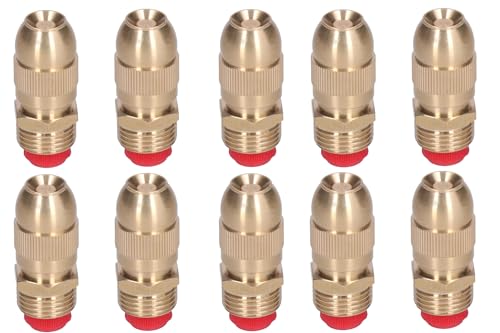 Image of 10pcs Adjustable Brass Sprayer Mist Sprinkler Nozzle Drip Irrigation Jet Spray Misting Head 1 /2 inch Male Thread for Watering Garden Lawn Atomizing Fogger System (10pcs)