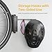 monTEK Swivel Bike Wall Mount, Bike Hangers for Garage, Bike Wall Mount with Two Extra Storage Hooks, Bike Hanger Wall Mount for Space Saving, Bike Rack Garage Holds Up to 77 lbs