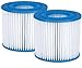 Produktbild SUMMERWAVES Pool-Filterkartusche Typ D - 2er-Pack, weiß-blau