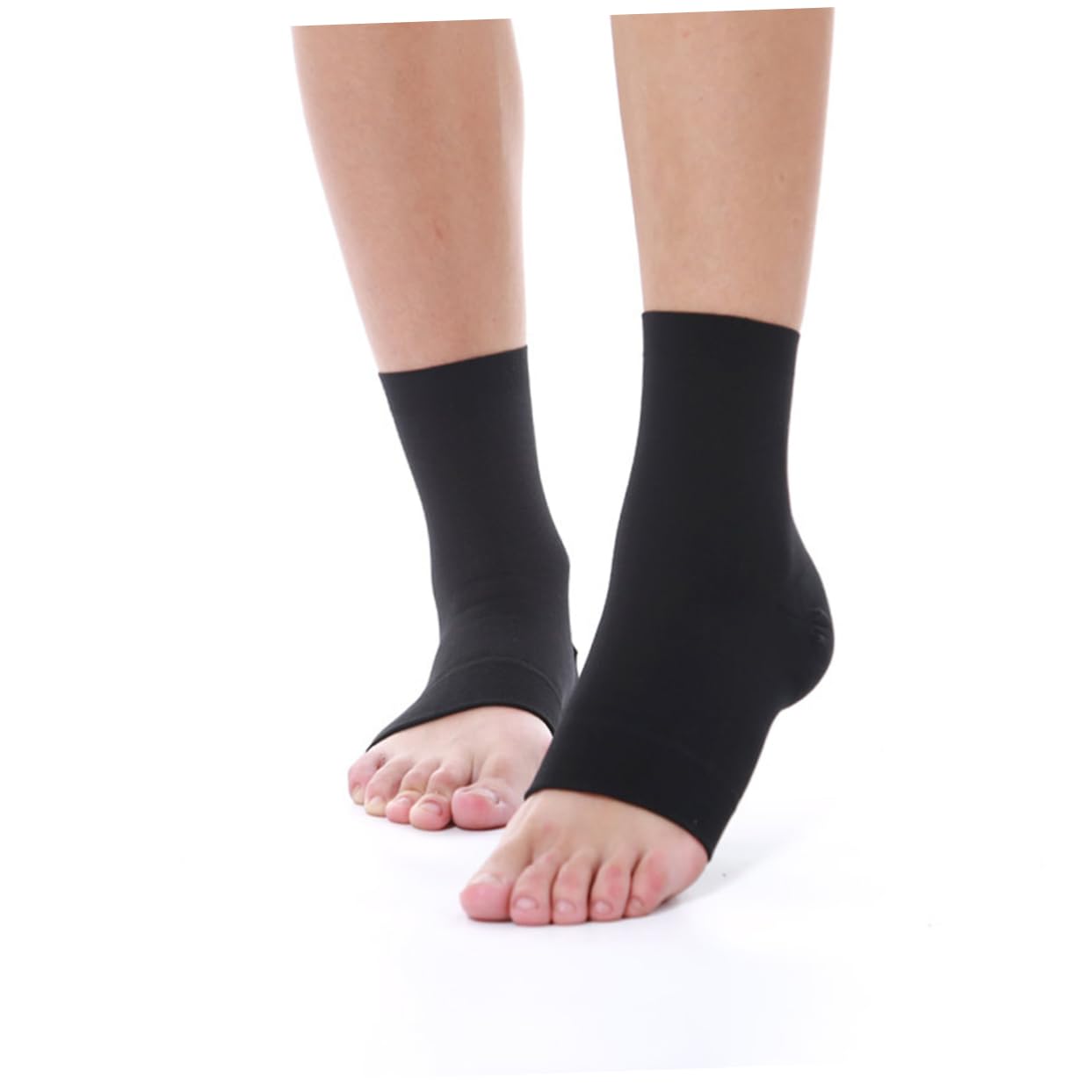Gogogmee 2 Pair Gel Heel Socks Ankle Socks Heel Support for Men Women Anti-Crack Moisturizing