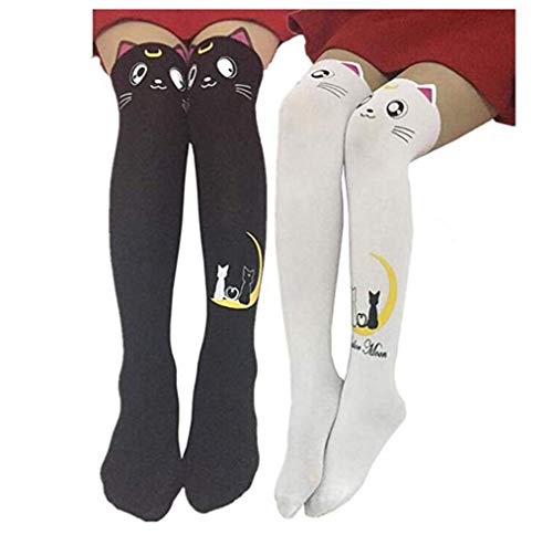 Bo feng 2pairs sailor moon stockings cosplay costume luna cat soc…