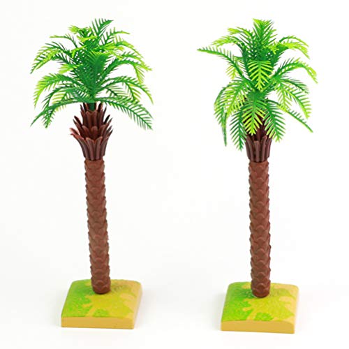 HEALLILY 8 Pcs PlÃ¡stico Palmeira de Coco Em Miniatura Ãrvore de Coco Bolo de Coco DecoraÃ§Ã£o de Pa