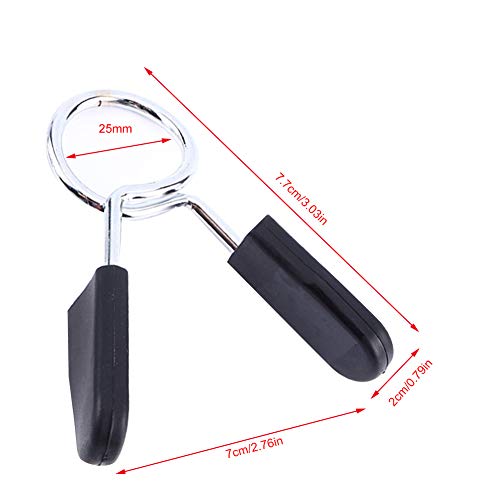 2 Stks Barbell Lente Kraag Clips, Standaard 25mm Barbell Dumbbell Lock Klem Lente Kraag Clip Voor Dumbbell Barbell Clamp Bar Gym - Afbeelding 3