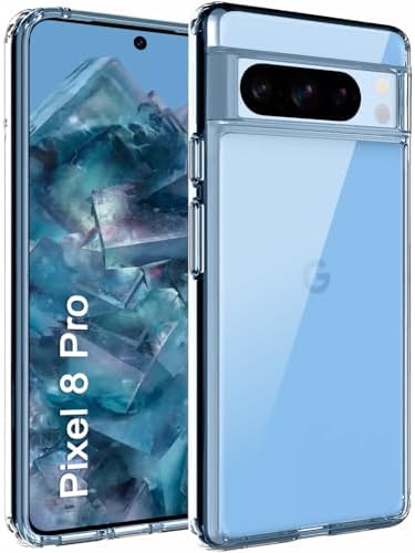 TheGiftKart Ultra-Hybrid Crystal Clear Back Case Cover for Google Pixel 8 Pro | Shockproof Design | Hard Back Cover Case for Google Pixel 8 Pro (PC & TPU, Transparent)