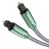 RAWAUX Cable Óptico Audio 1M Toslink Cable Optico Audio Digital SPDIF Cable de Fibra Óptico Compatible con Barra de Sonido, TV, Xbox, Reproductor de...