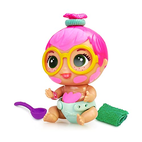 The Bellies from Bellieville - Mini Bellies Messy Mash Sweet, Bote con Mini Bellie Peppa Prr en su interiror, con manchitas para Limpiar, Tiene Olor Dulce y Slime, Famosa (700017484)
