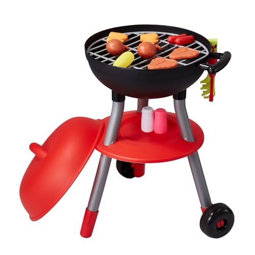 VEVOR 28-teiliges Grill-Spielset, Kinderspielzeug-Küchenspielset mit Ton & Licht, Spielset für interaktives Grillspiel, Spielset zum Kochen von Lebensmitteln, für Kinder im Alter von 3–8 Jahren
