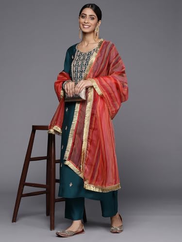 Kurta de qualité Varanga bleu sarcelle taille S coupe fluide premium