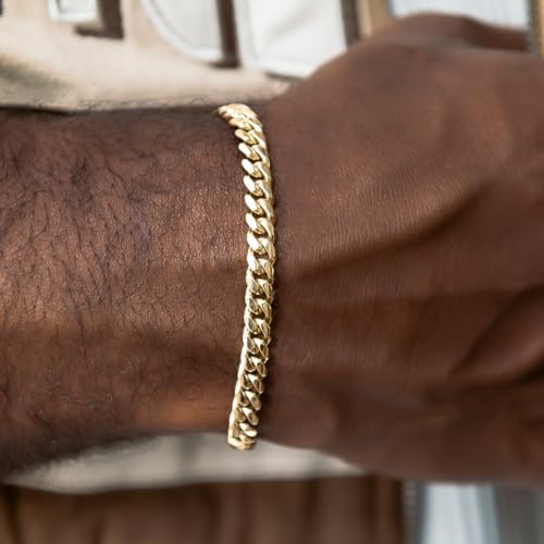 Pulsera Cubana GLD Shop 6MM 8 Pulgadas Oro Unisex miniatura 3