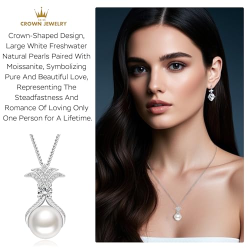 Gifts for Wife Women Anniversary -Pearl Necklace -Mom Girlfriend Her Fine Jewelry Mothers Day Valentines Christmas Birthdays Gift3