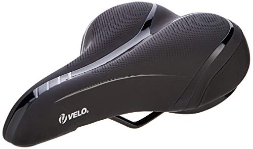 VELO Unisex's Fit Townie Saddle for Bicycle, Black, X-Large