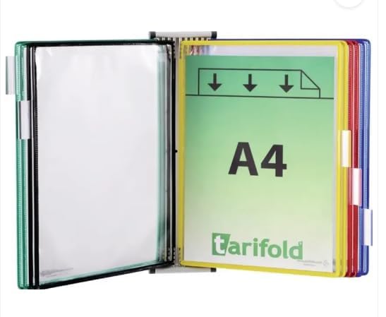 HATHIYANI Wall Hanging File Organizer - 10 A4 Size Folders for Documents, Bills, and Papers | Compact & Durable Storage Solution for Home Office School & Business (10 Folders, PACK OF 1) 2