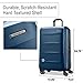 Samsonite Octiv Hardside Expandable Luggage with Spinner Wheels, Blue Denim, Checked Medium Spinner