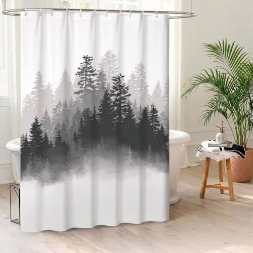 Rideau de douche anti-moisissure en polyester imperméable et lesté