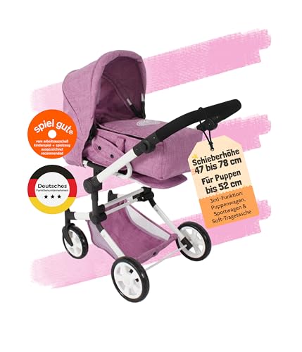Poussette de poupée pliable Jara Bayer Chic 2000 avec poignée réglable 3 en 1 - 5