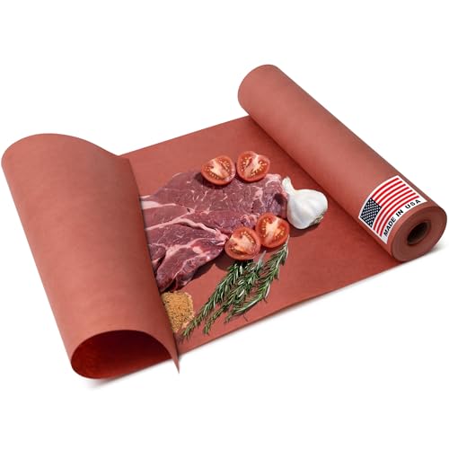 Paclord 12' x 100' Made in USA Pink Butcher Paper Roll - Food-Grade, Breathable Peach Butcher Paper - Perfect for BBQ, Smoking Meat, Wrapping Brisket & Protecting the Bark