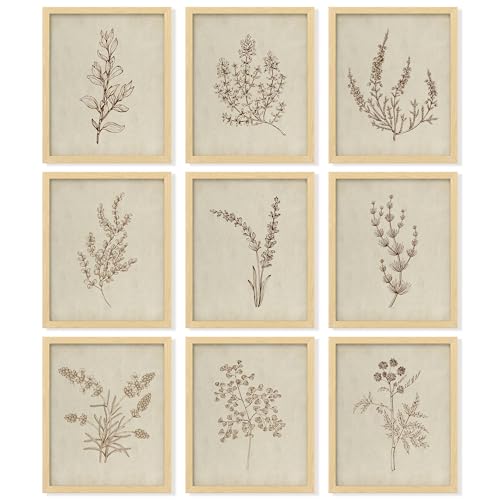 Stampa artistica da parete con piante di alta qualità: stampata su carta spessa in cartoncino, la nostra decorazione da parete vintage con fiori garantisce una sensazione premium e una finitura di lunga durata