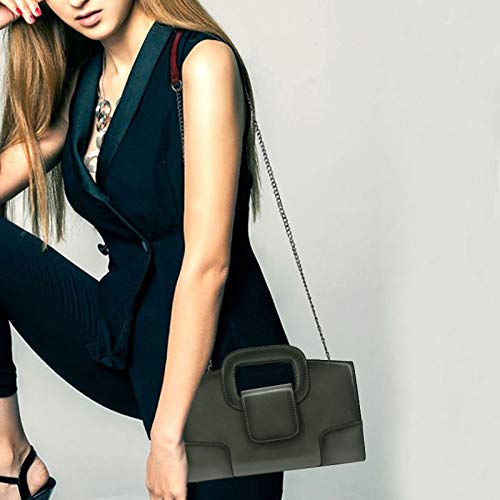 Image of ZLMBAGUS Women Vintage Flap Tote Top Handle Satchel Handbags PU Leather Clutch Purse Shoulder Bag