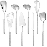 DESIGN ÉLÉGANT: Le manche étincelant à motif diamant ajoute une touche de luxe à votre cuisine. Sa texture anti-dérapante le rend plus pratique à utiliser, et le long manche est résistant à la chaleur.