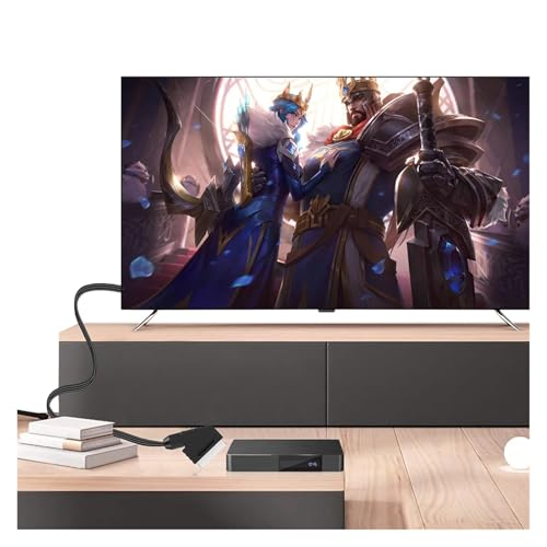 FCJPYRAPS Cable convertidor de Audio y vídeo Compatible con Scart a HDMI de 1 m, Adaptador de conversión for HDTV, DVD, STB, Accesorios, línea de conversión de Pantalla Plug and Play. - imagen 6