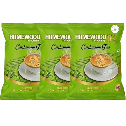 HOMEWOOD Premium Cardamom Tea Powder | Nilgiris-Sourced | (500g * 3)