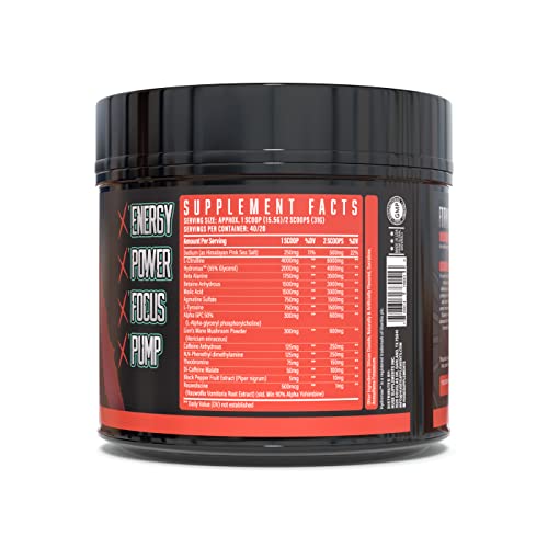 Huge Supplements Wrecked Pre-Workout Powder, 30G+ Ingredients Per Serving To Boost Energy, Pumps, And Focus With L-Citrulline, Beta-Alanine, Hydromax, L-Tyrosine, And No Useless Fillers (40 Servings) #TOP1