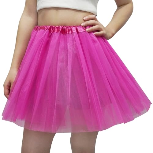 Women's 5-Layer Tulle Tutu Skirt, Adult Dance Ballet Tulle Dress,Teens Halloween Cosplay Running Tutu