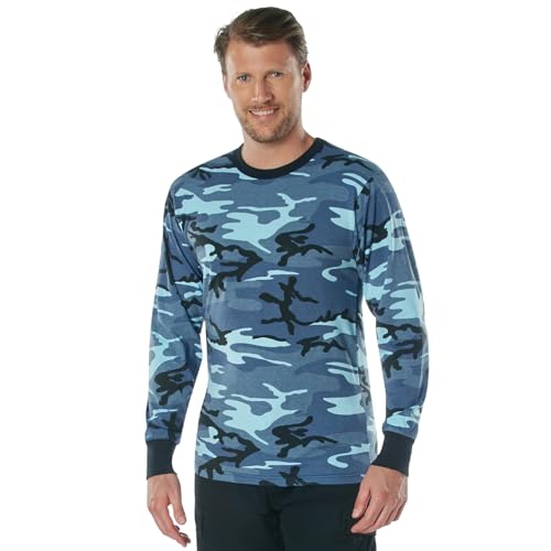 Image of Rothco Long Sleeve Camo T-Shirt | Rugged Camouflage Crew Neck T Shirt, Comfortable Casual Tee for Men & Women