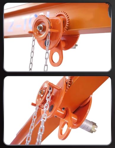 Chariot pour grue en acier allié à chaîne de manœuvre robuste