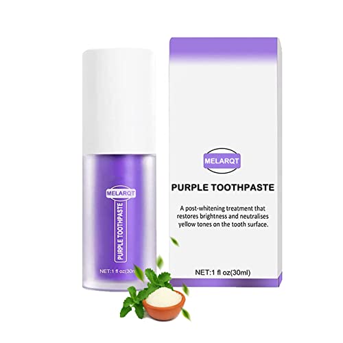 Purple Teeth Whitening Toothpaste,Purple Toothpaste for Teeth Whitening,Zahnaufhellung Zahnpasta Lila Entfernt Gelbe ZäHne,Zahnpasta Weisse ZäHne Mild und Nicht Reizend Cover