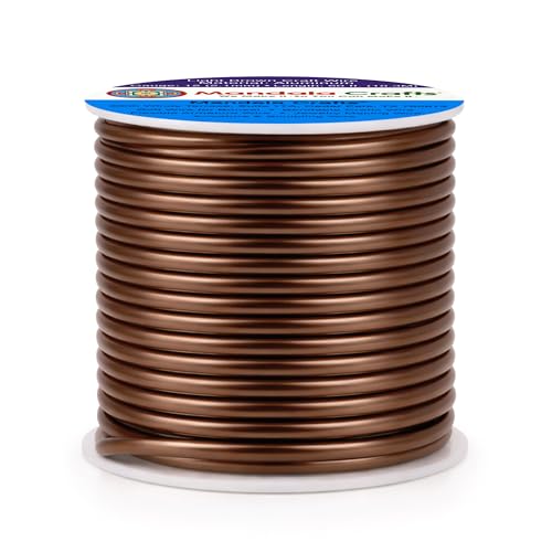 Image of Mandala Crafts 12 Gauge Light Brown Anodized Aluminum Craft Wire, 60 FT | Colored, Flexible, Bendable, for Bonsai, Armature, Sculpting, Wire Wrapping, Jewelry Making, Weather & Tarnish Resistant