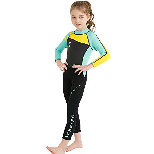 NATYFLY Roupa de mergulho infantil, roupa de banho térmica de neoprene de 2,5 mm, roupa de mergulho