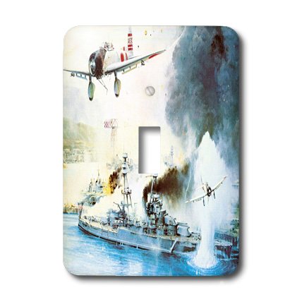 Peinture Pearl Harbor couvercle interrupteur 3dRose lsp_195015_1 pour déco murale