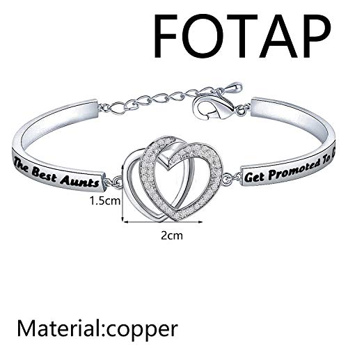 FOTAP Godmother Bangle Only The Best Aunts Get Promoted to Godmother Bracelet Baptism Gift for Aunt2