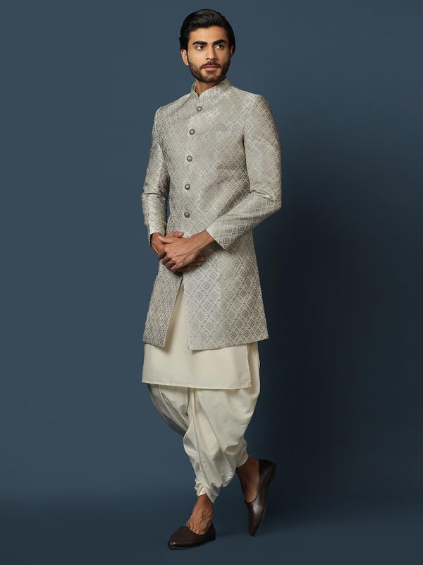 Image of KISAH mens Kurta Sherwani Dhoti Set