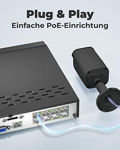 Bild 4 - Reolink 4K Überwachungskamera Aussen Set, 8CH Videoüberwachung mit 4X 8MP PoE IP Kamera und 2TB HDD NVR für 24/7 Aufnahme Innen Outdoor, Personenerkennung und Fahrzeugerkennung, RLK8-800B4 Schwarz