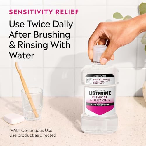 Image of Listerine Clinical Solutions Sensitive Teeth Mouthwash, 16.9 fl. oz /500 mL