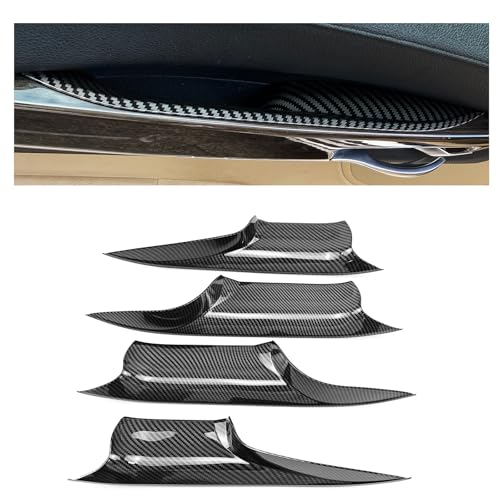 NEWNTSAME Car Interior Door Pull Handle Covers Compatible with BMW 7 Series F02 F04 Door Handles Protective Decorate Cover for 750Li, 740Ld, 740Li, 750Li, 760Li(4PCS Carbon Fiber Color)