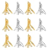 FRCOLOR Llaveros Torre Eiffel de Metal Dorado y Plateado, 24 Piezas (12 Dorados 12 Plateados), Recuerdos Franceses para Viajes y Bodas, Accesorios Prácticos para Llaves y Bolsos