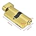 65mm Cylinder Lock, Copper Single Open Anti-Theft Door Lock Cylinder Security Copper Lock Interior Bedroom Living Room, Door Lock Cylinder and Suitable for Wooden Doors, Aluminum Doors