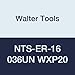 Walter Tools NTS-ER-16 036UN WXP20 Carbide NTS Threading Inserts, External Thread, Full Profile, American UN 60 Degree (Pack of 10)