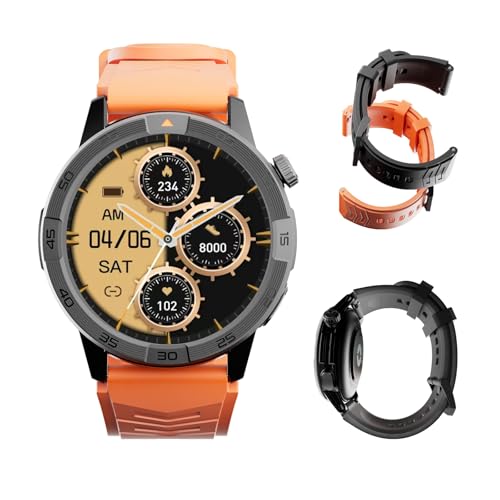 AGM Rugged Smart Watch for Men and Women, AMOLED Gorilla Glass, Bluetooth Calling, Precise Health & Fitness Tracking, GPS/Gyroscope, Compatible with A