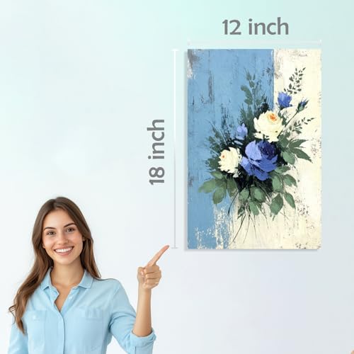 Image of SiddArtify Floral Wall Art Prints Set - Botanical Flower Poster Decor for Living Room Bedroom Office - 12x18 inch Sticker Pack of 6