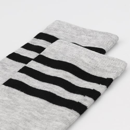 Image of DRESHOW 3 Pairs Thigh High Socks Striped Over Knee Thin Tights Long Stocking Knee High Leg Warmer