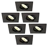 Photo Gallery ledvion - 6x faretti da incasso led siviglia, nero, 5w, 2700k, Ø92 mm, dimmerabile, quadrato, 2 anni di garanzia Photo Gallery ledvion - 6x faretti da incasso led siviglia, nero, 5w, 2700k, Ø92 mm, dimmerabile, quadrato, 2 anni di garanzia