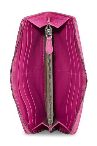 Pre-Loved Pink Intrecciato Zip Around Wallet, Pink4