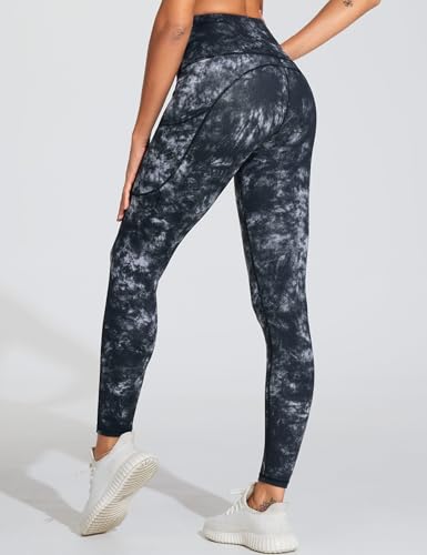 Image of THE GYM PEOPLE Thick High Waist Yoga Pants with Pockets, Tummy Control Workout Running Yoga Leggings for Women