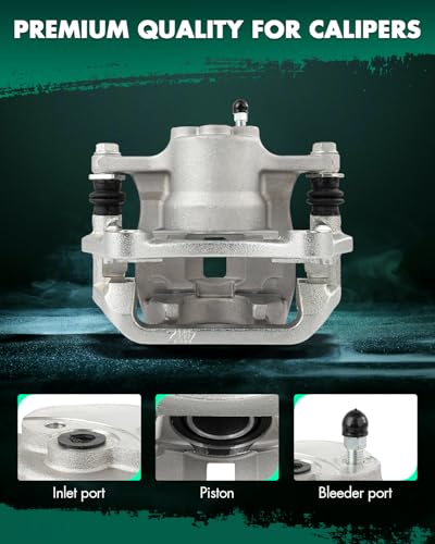 Image of SCITOO 19B3351 Rear Left Disc Brake Caliper w /Bracket Fit For Toyota For Highlander 2008-2013, Single Piston