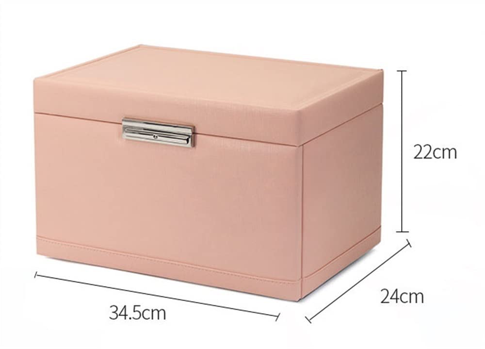 Pudełko Do Przechowywania Zegarków Pu Leather Organizer Na Biżuterię Kobiety Dziewczęta 3-Warstwowe Pudełko Do Przechowywania Biżuterii, Etui Podróżne Na Naszyj