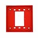 Leviton 3254-R Four-In-One Adapter Plate. To Be Used with Cat 1254 and 21254 Only - Red